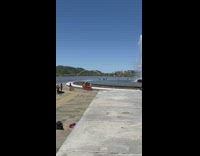 Group of women in bikini poses in front of the fountain