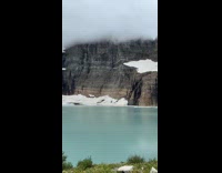Submitter witnessed landslide at grinnell glacier 