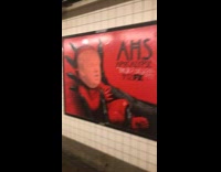 donald trump face on ahs red poster