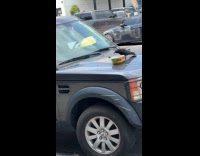 Crow eats from bowl on car hood