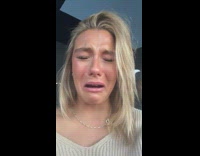 Woman cries after car breaks down at drive thru 