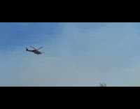 Rescue helicopter fly to wildfire southern california