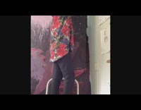 Paint artwork on the wall room time lapse