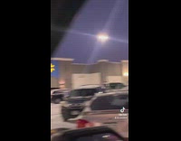 Signs in shopping center missing letters to stores