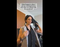 Lady asks nursing home how they are doing in pandemic 