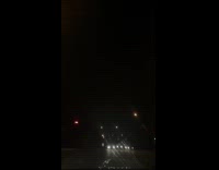 Slow motion lightning on night sky intersection
