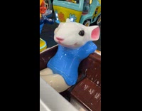 Stuart little statue sit on kiddie car ride
