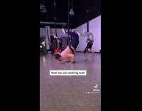 Ladies work out using bungee cords