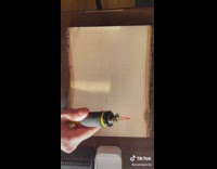 Woman wood burns art of tarantula 