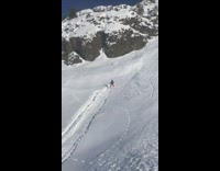 Skier attempts backflip fail pt. 2