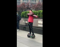 Collab winy - Guy spin around on hoverboard continuously street
