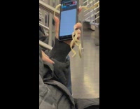 Collab Subway Creatures - Person Holds Phone with Twisted-Nail Hands