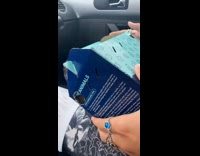 Mouse head out of petco box