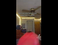 When she farts after play fighting 