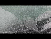 Defrosting frozen windshield melts inside the car