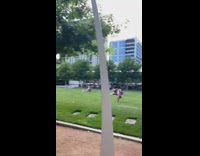 Man group dance public park video shoot