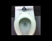 Toilet flush long duration inside the bathroom