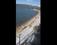 Guy black pants pushup  and headstand beach part 2