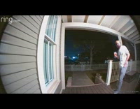 Guy rides skateboard over porch step fail 