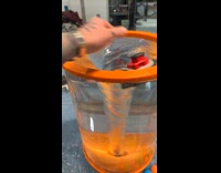 Collab Clips_MPUGC - Man puts toy boat in whirlpool simulator 