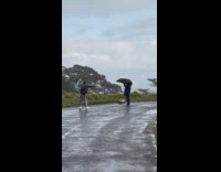 Collab IITW - Man jacket TikTok dance on the rain