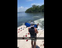 Woman docking jet ski flips instead 