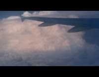 Plane view of storm clouds with lightning