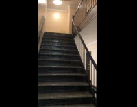 Submitter shows rain pours into building stairs
