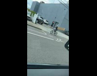 Collab WINY - Man ride bike carry long box street