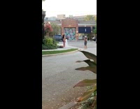 Whole world is shut down pink pants girl 