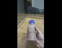 Guy peels off entire nestle chocolate milk wrapper 