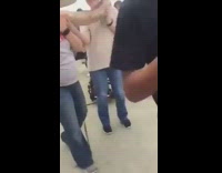 Guy has giant snake on his shoulder and runs away, woman catches snake