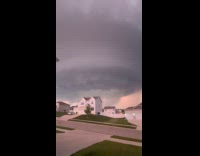Rain cloud turned into a vortex tornado