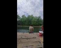 Man got fish hook stuck in eyelid.