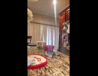 Man pretending to be in cooking show