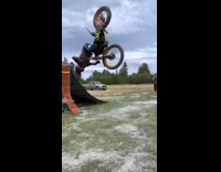 Collab SendItOfficiall - Man in dirt bike successful backflip compilation