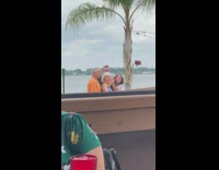 Four old people couple selfie stick tree