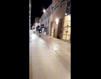 Girl rides scooter crashes into friend