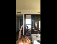 KaleSaladIG - Girl dances trips over bed falls down