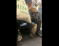 Collab winy - Man ride train drink honey from bottle