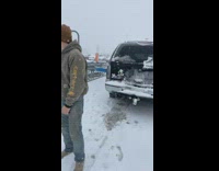 Guy locks his car and strangers