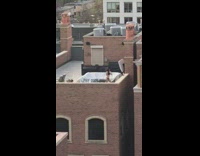 Girl black bikini dance tiktok rooftop building