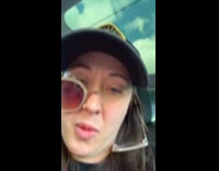 Woman having a bad day sunglasses broken