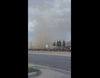 Dust devil formed at parking lot texas