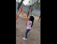 Girl teaches sister how to speak Spanish