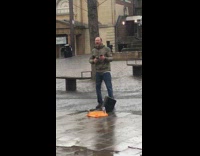 Guy passionately singing lana del rey 