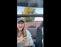 Dog munching one whole ice cream scoop