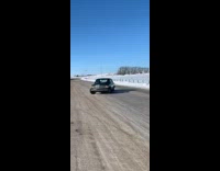 Guy drifts in his old Mercedes Benz