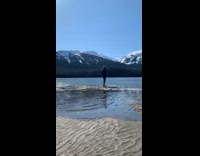 Time lapse tide water rise girl Alaska