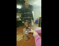 Guy misses pringles can hits table fail 